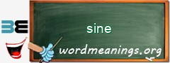 WordMeaning blackboard for sine